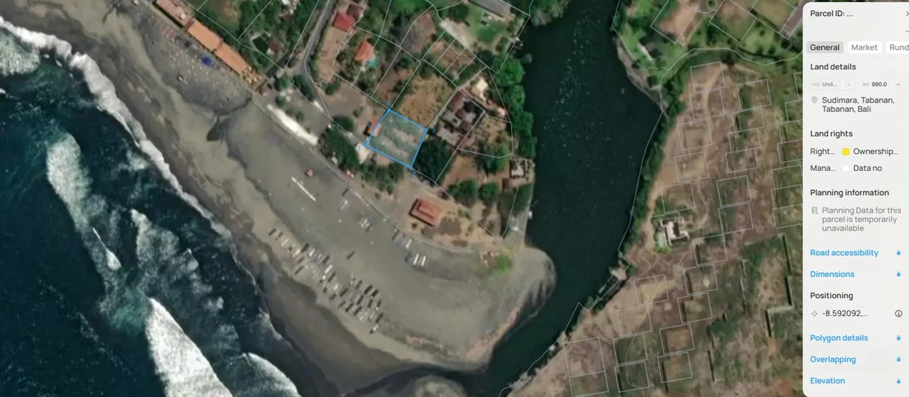 YEH GANGGA, Rare 990 m² Beachfront Land