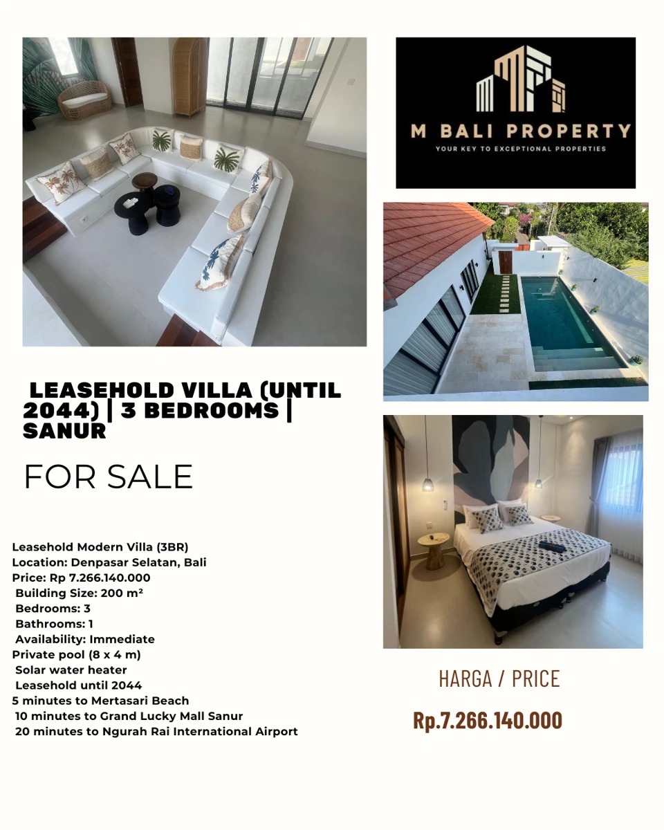 Leasehold villa(until 2044) 3bedroom
