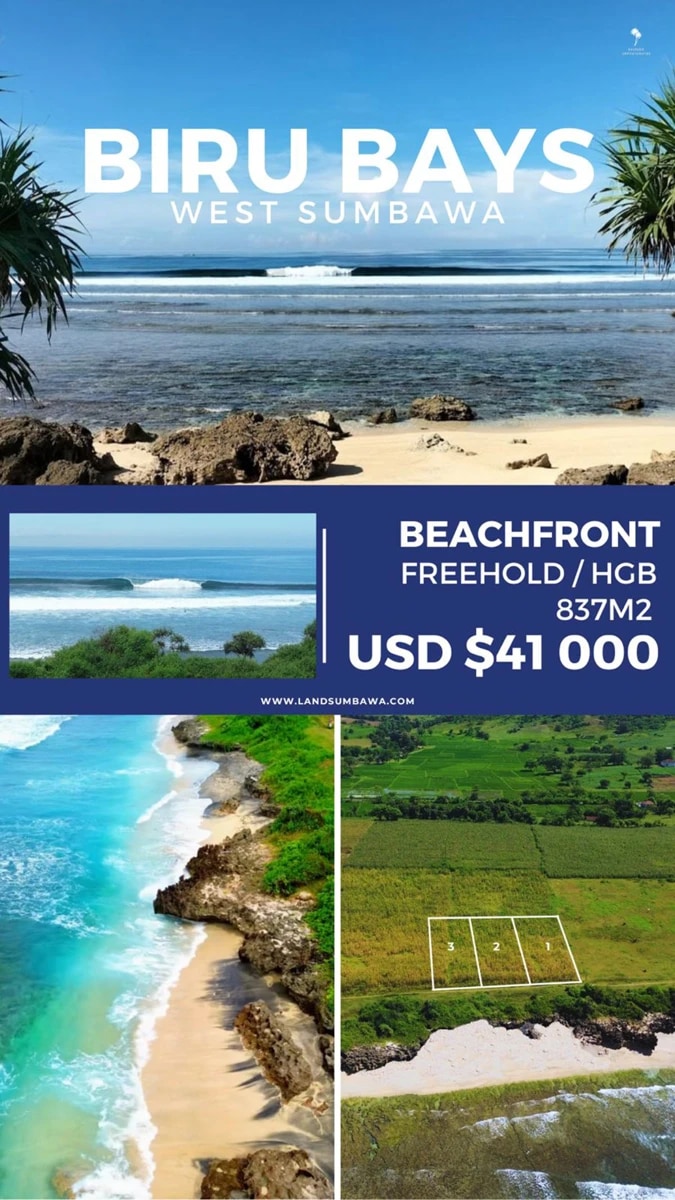 SUMBAWA, 837m² Land at Biru Bays