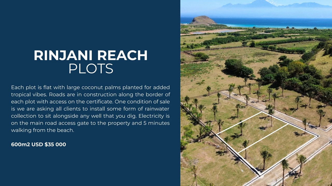 WEST SUMBAWA, Rinjani Reach, 600m² Land