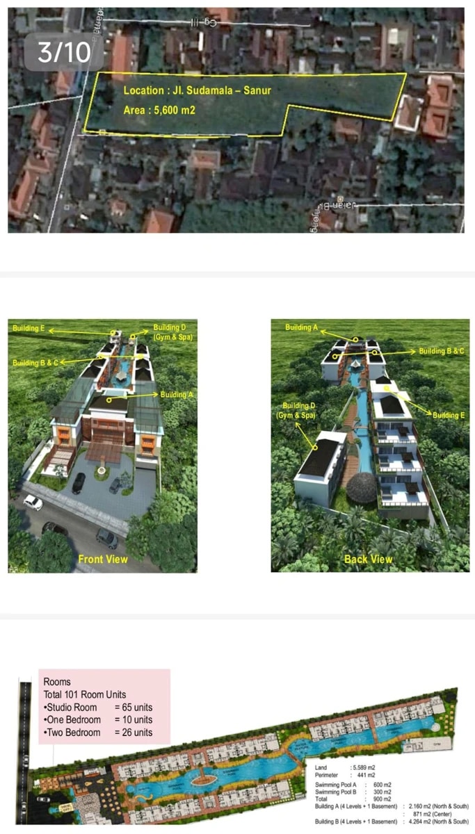 Land, Hotel, Apartment Complex for Lease