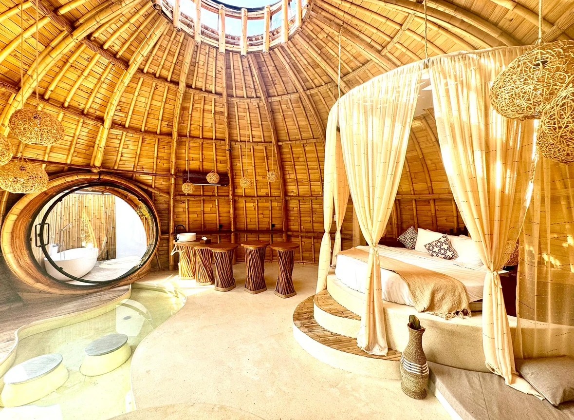 Unique Bamboo Dome 1BR Villa w/ Pool