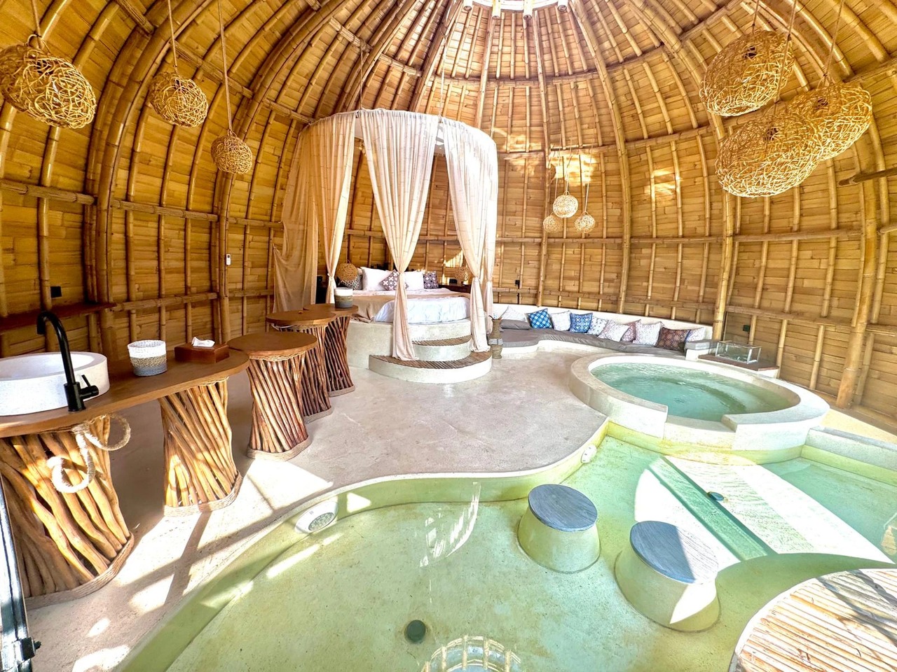 Unique Bamboo Dome 1BR Villa w/ Pool