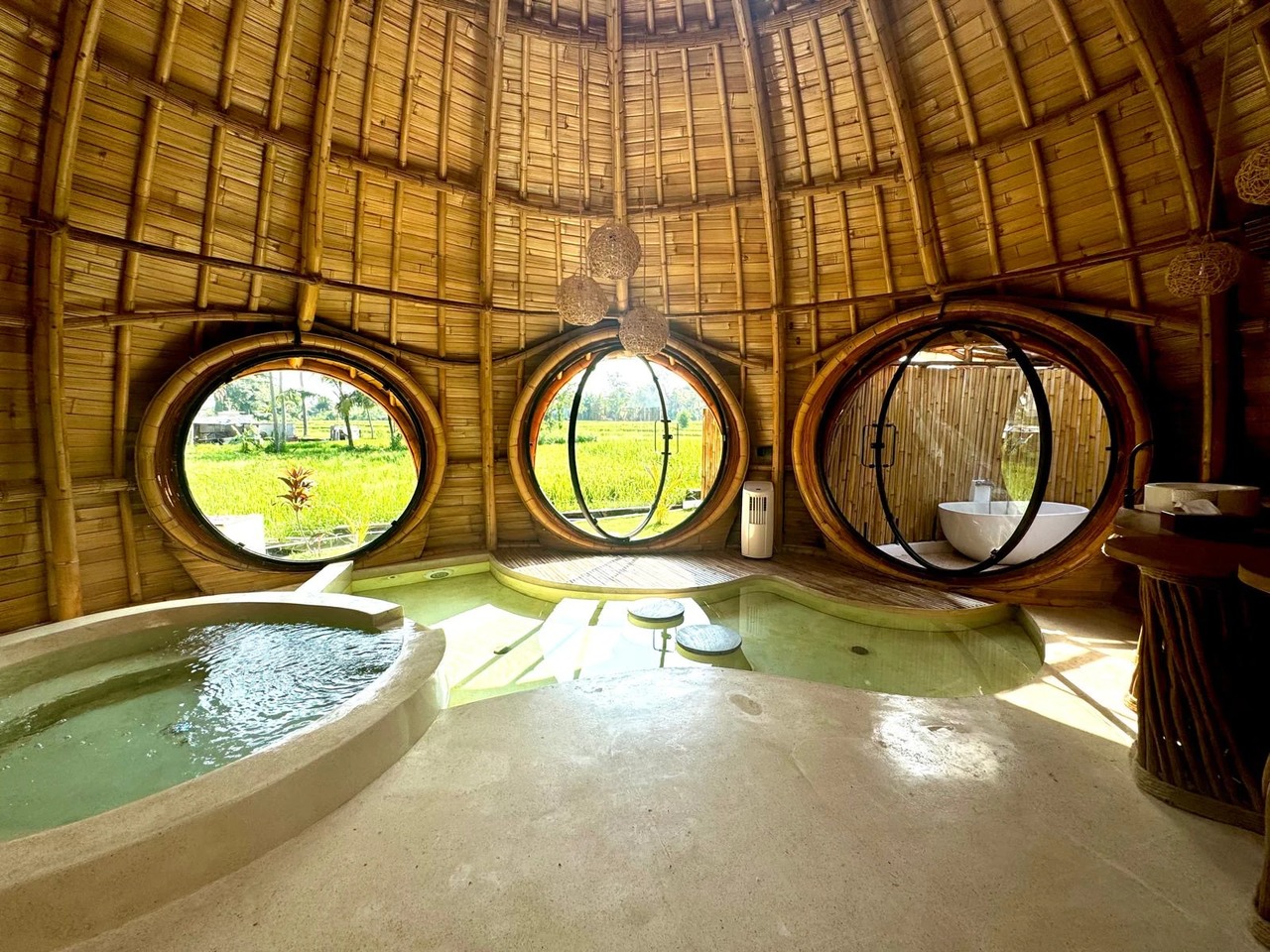 Unique Bamboo Dome 1BR Villa w/ Pool
