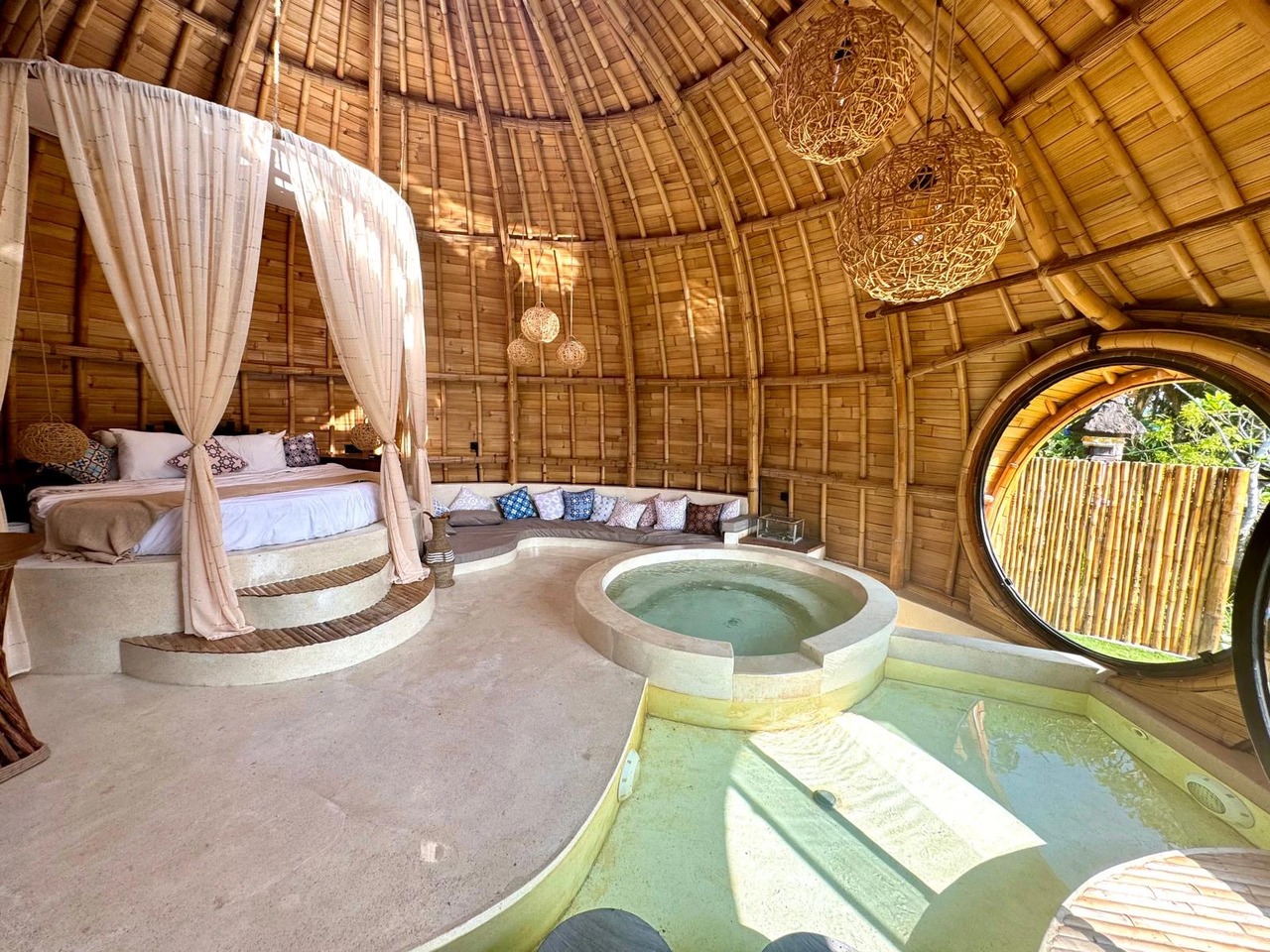 Unique Bamboo Dome 1BR Villa w/ Pool