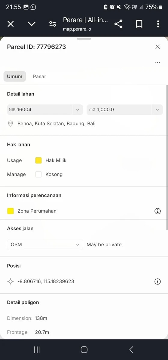 DO 17 - LAND FOR SALE IN JIMBARAN BALI