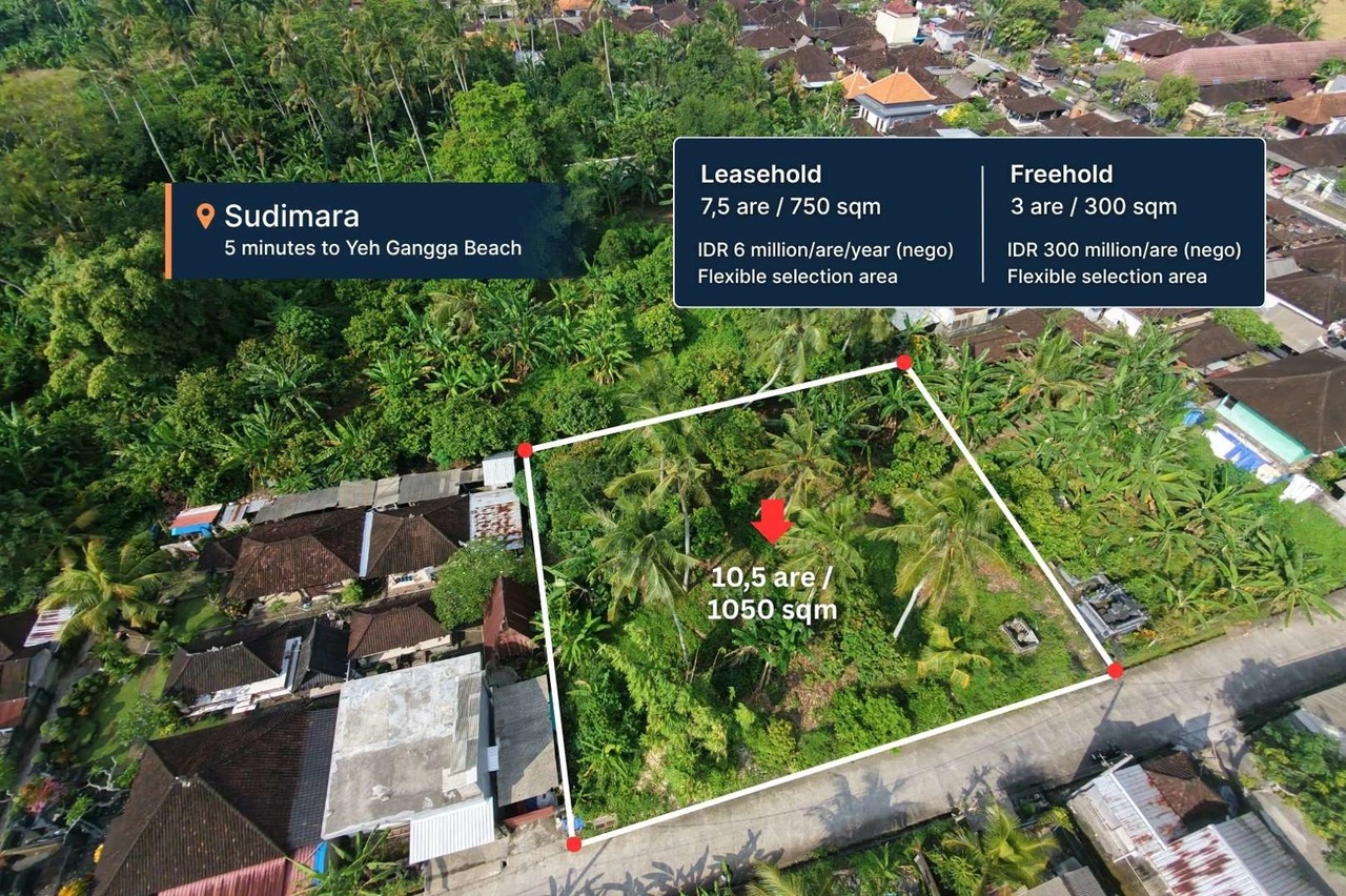 Freehold Land in Sudimara Tabanan