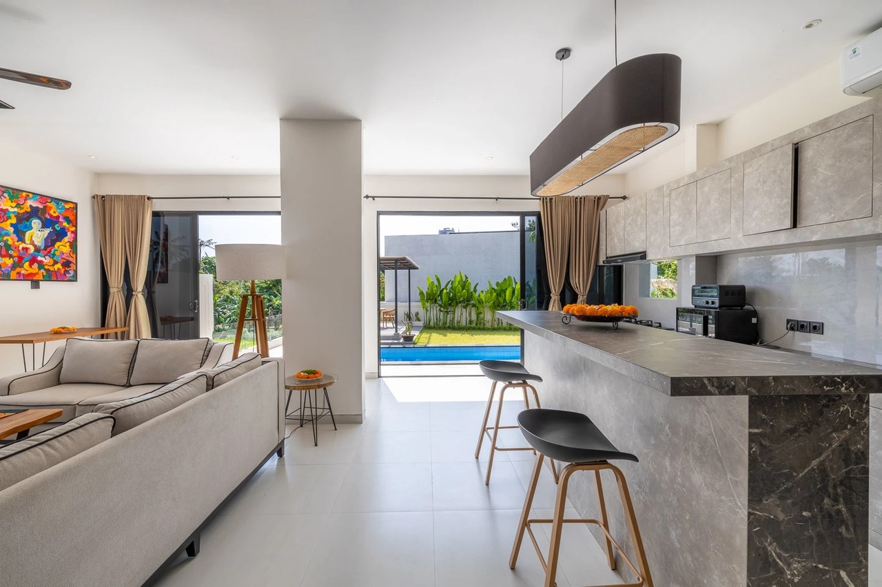 Breezy 3BR Villa w/ Rice Views and Spa A