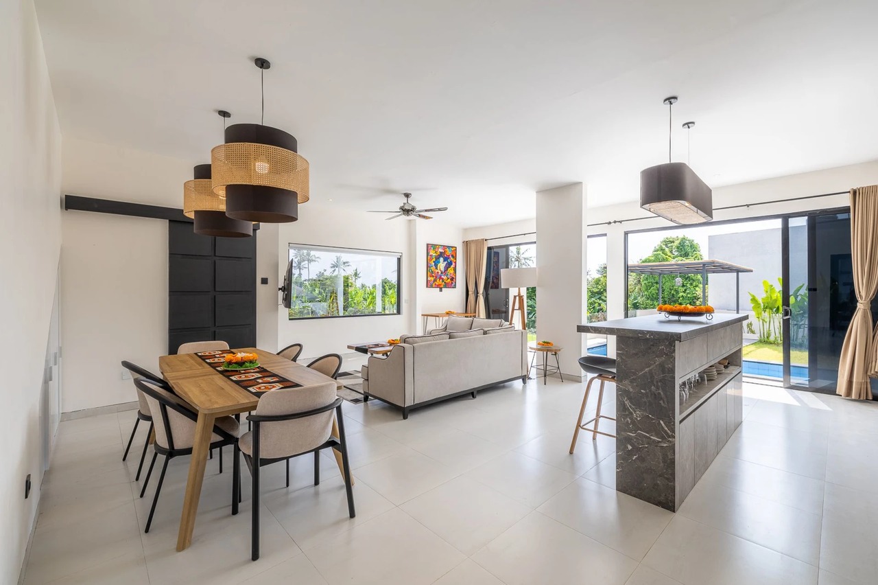 Breezy 3BR Villa w/ Rice Views and Spa A