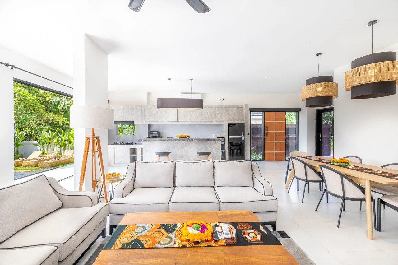 Breezy 3BR Villa w/ Rice Views and Spa A