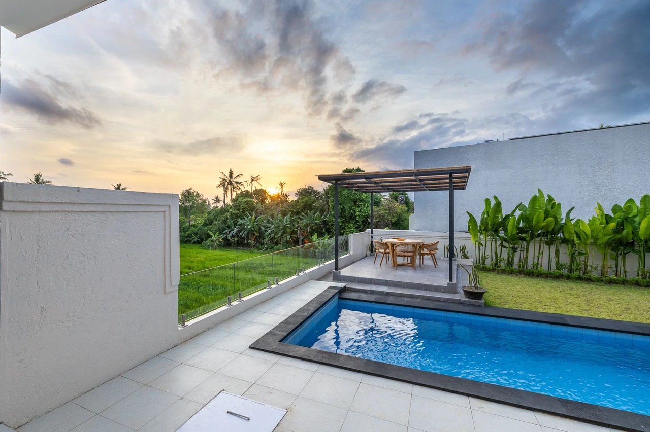 Breezy 3BR Villa w/ Rice Views and Spa A