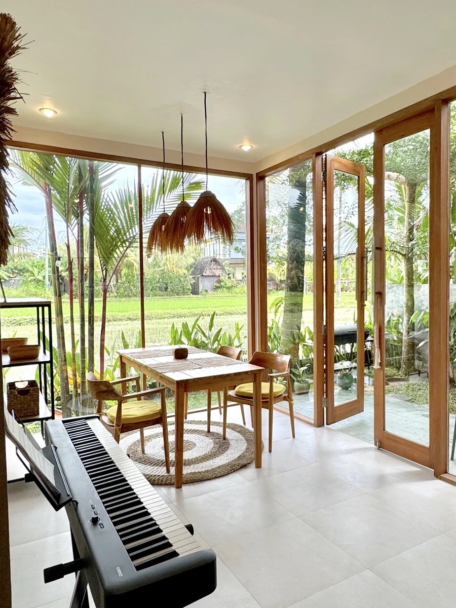 Tropical 2BR Villa w/ Rice Field View
