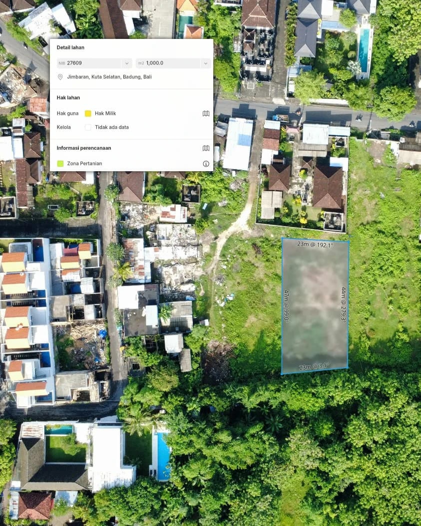 DO 129 - LAND FOR SALE IN JIMBARAN BALI