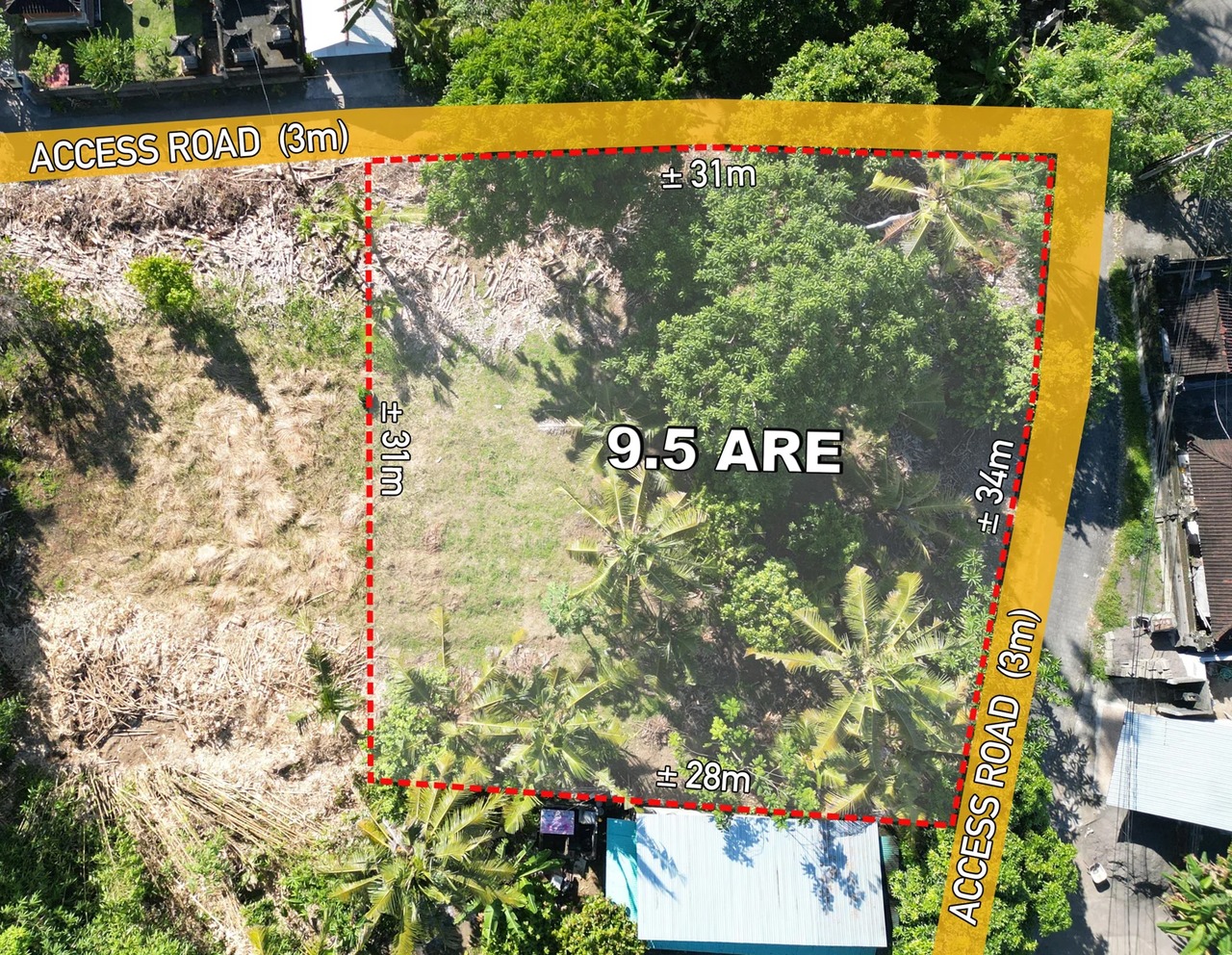 LEASEHOLD LAND IN KELATING 9.5 ARE 