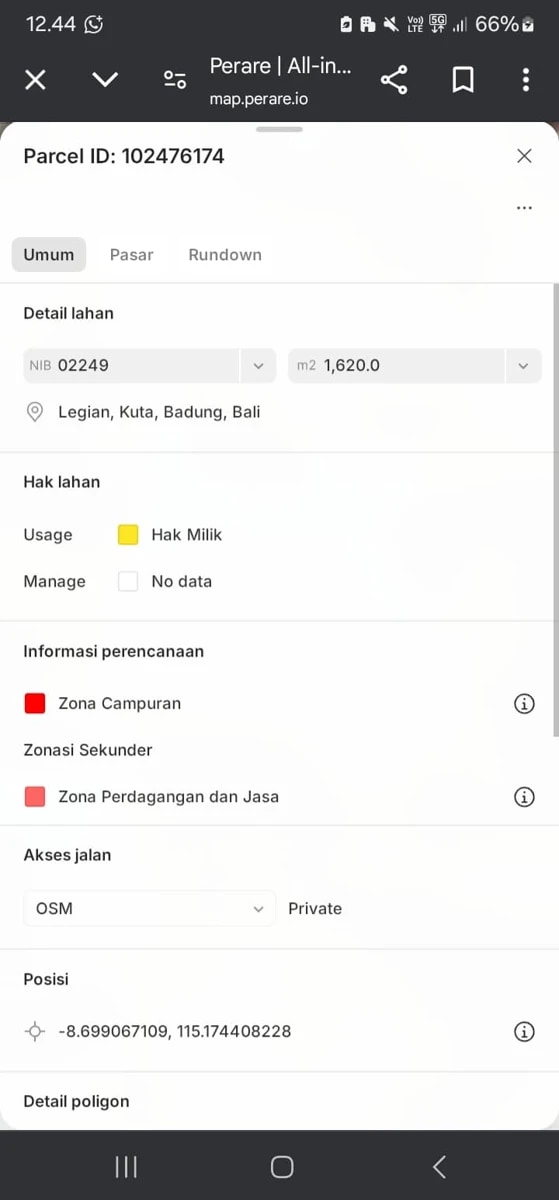 DO 64 - LAND FOR SALE IN SEMINYAK BALI