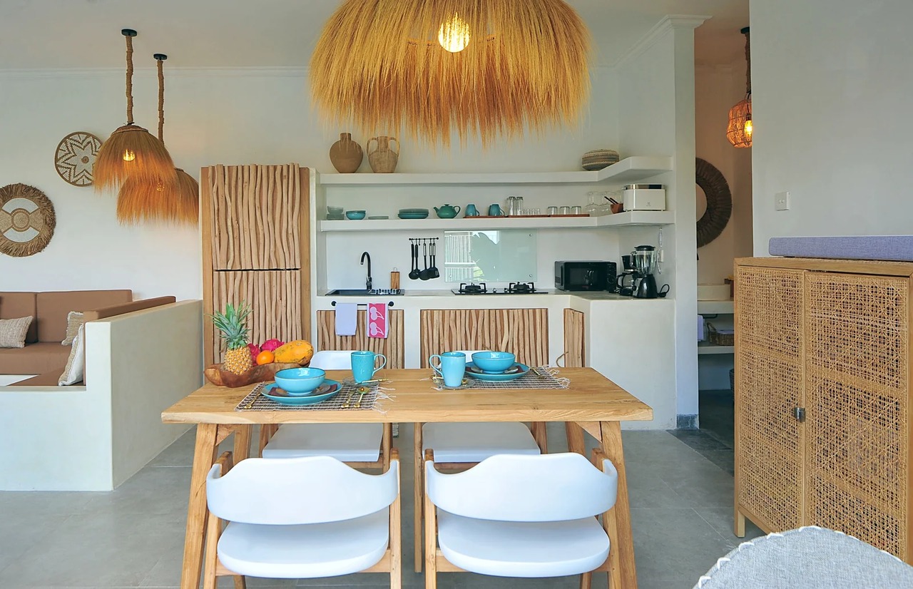 Tropical 2 br villa with rice paddy view