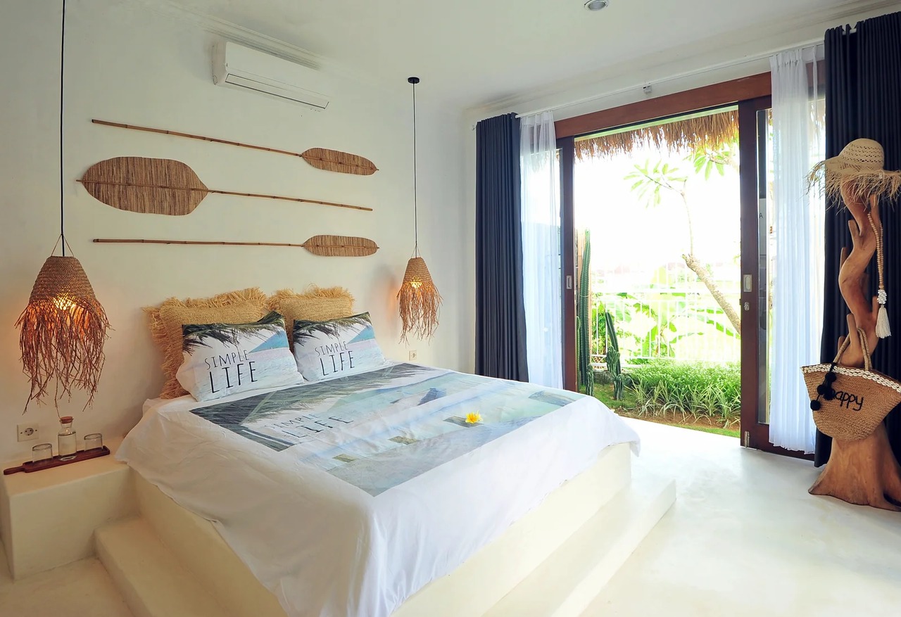 Tropical 2 br villa with rice paddy view