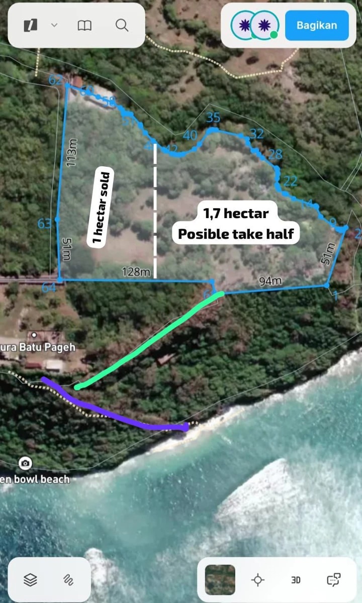 Freehold Cliff Front Land for Sale