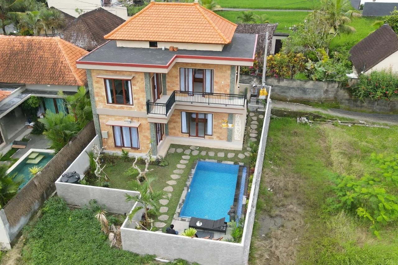 Modern 2BR Villa w/ Rice Field & Sunset 