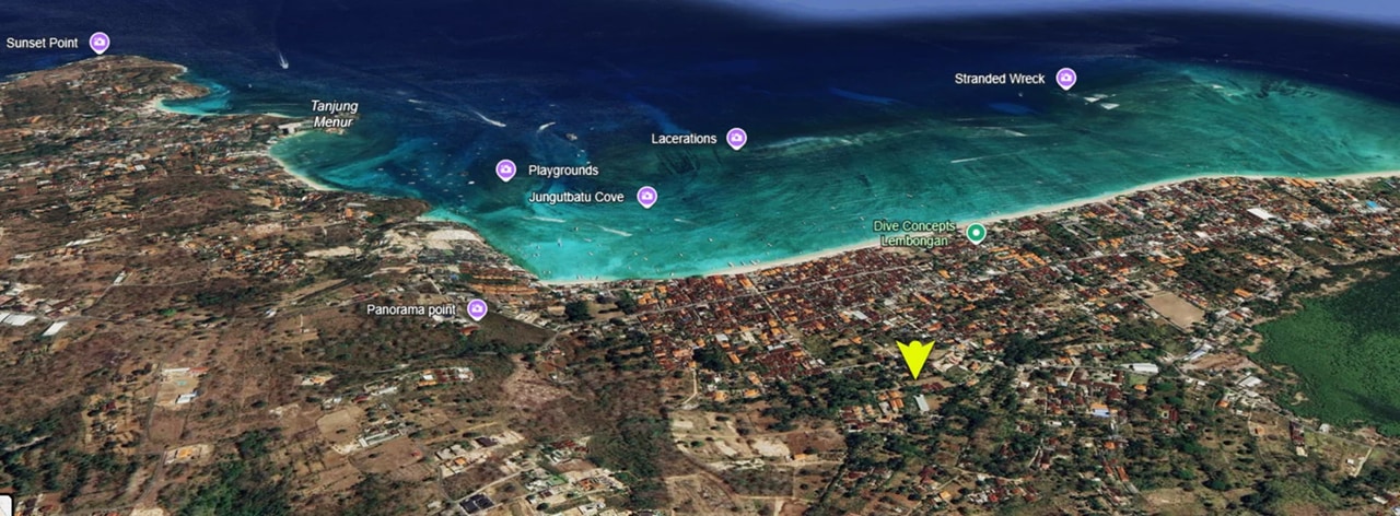 NUSA LEMBONGAN, 25.5 ARE of Prime Land