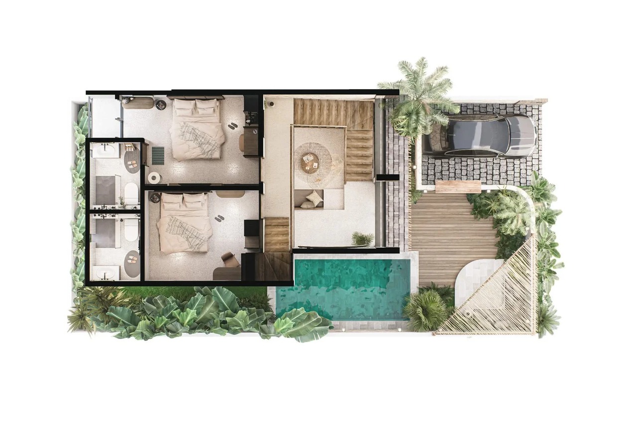 Off-plan Villa 3 Bedrooms SeaView Canggu