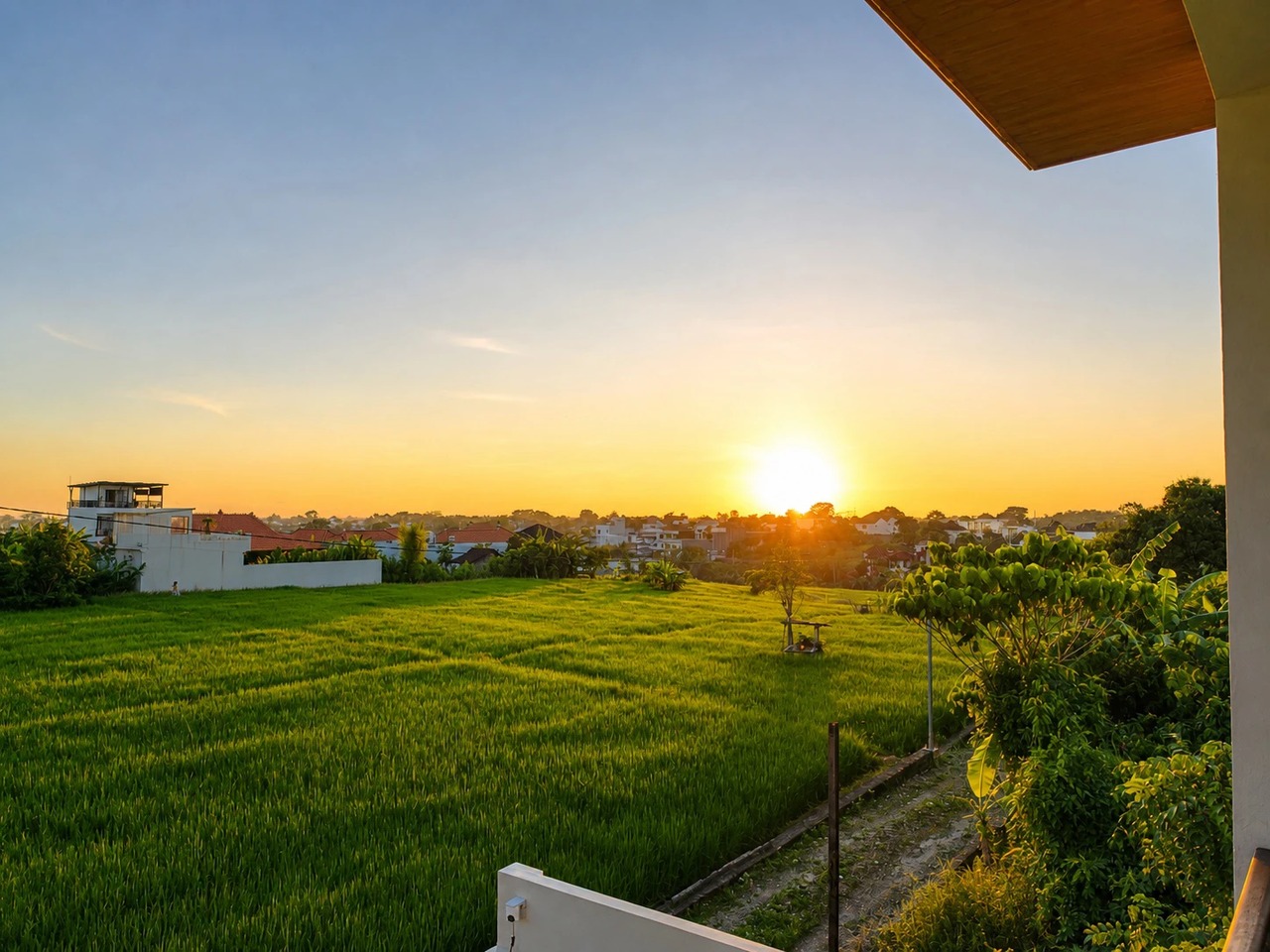 Good Karma Villa Pool and Rice Fields