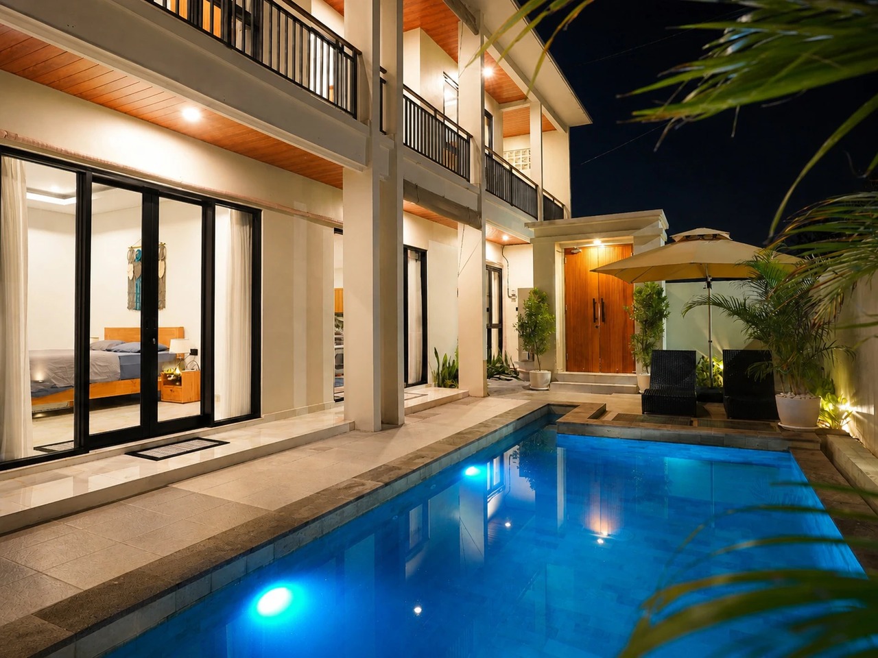 Good Karma Villa Pool and Rice Fields