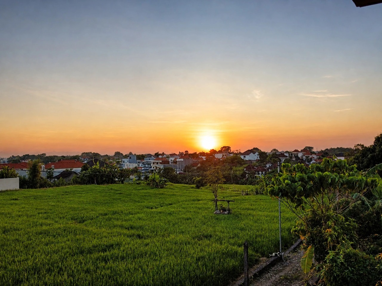 Good Karma Villa Pool and Rice Fields