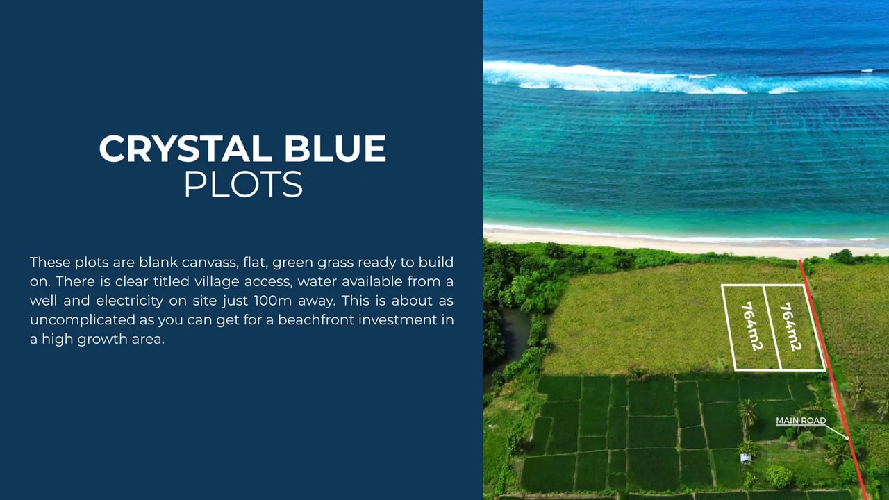 WEST SUMBAWA, Crystal Blue - 764m² Land