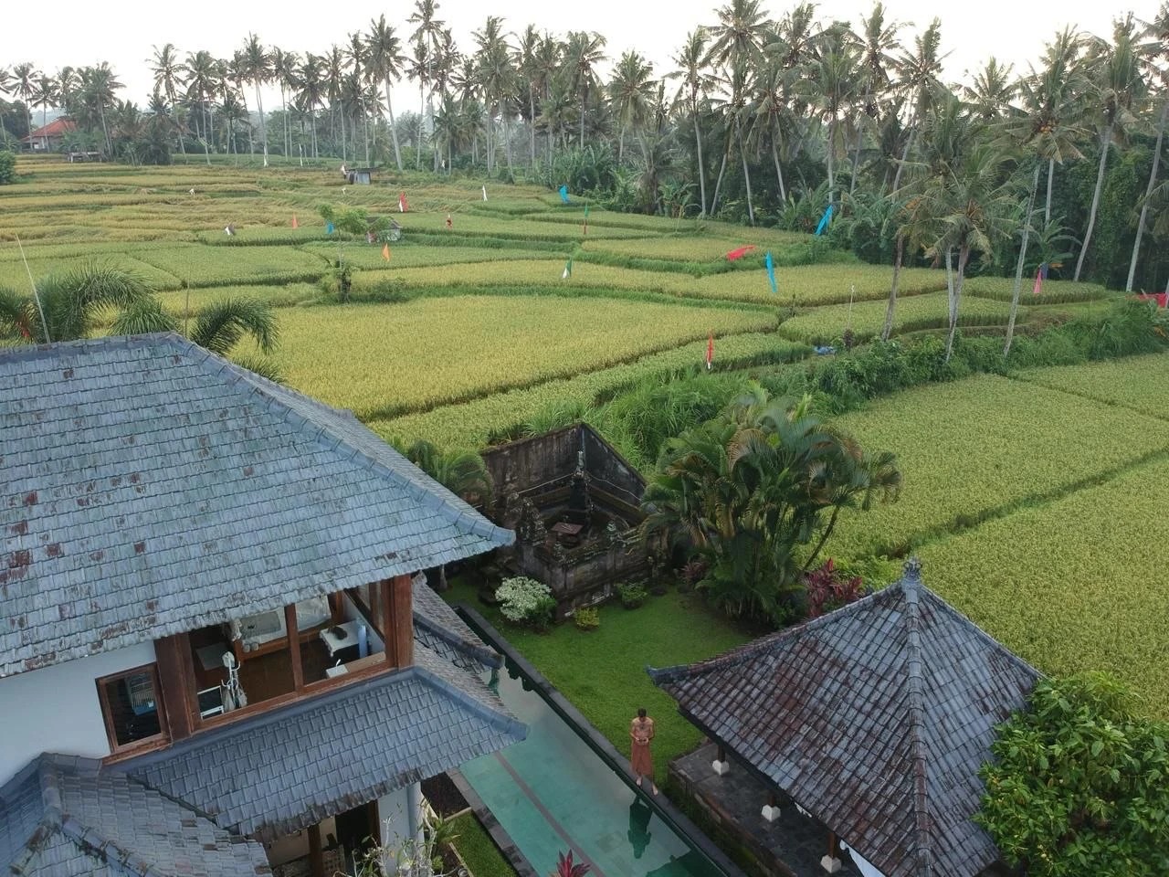 Private 2BR Villa with Rice Field & Volc